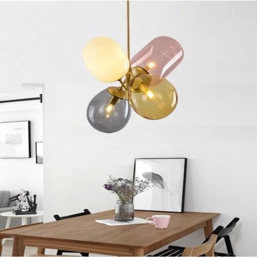 Modern glass ball crystal chandeliers ceiling chandelier lighting modern led chandelier lamparas de techo hanglampen dining room