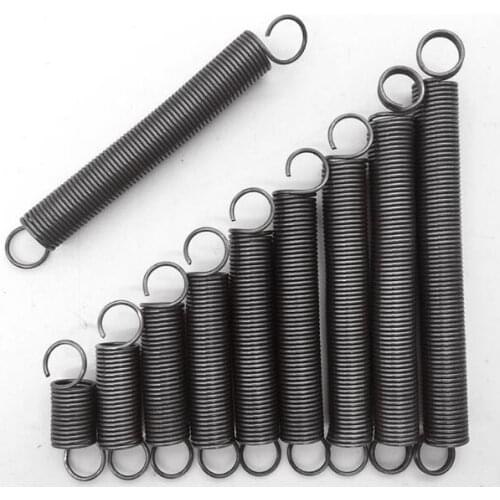 2pcs 2mm wire diameter 17mm outside diameter steel extension spring tension pull springs 145mm-260mm length