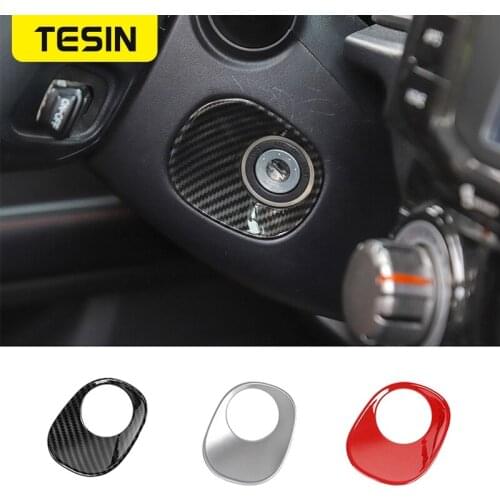 TESIN Car Interior Engine Ignition Switch Decorative Start Stop Ring Cover Accessories for Toyota 4Runner 2010
