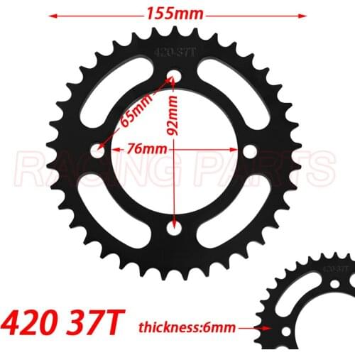 Rear Sprocket 420 76mm 37T For SDG hub wheel Pit Dirt Bikes Pitmotards YCF Stomp Thumpstar