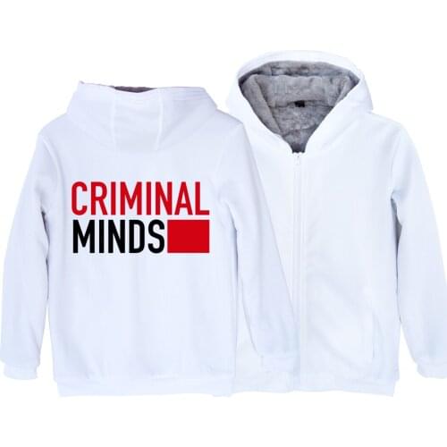 Woman Girl Parkas Full Zip Coat Criminal Minds Name Logo Plus Velvet Autumn Winter Couple Clothes ZIIART