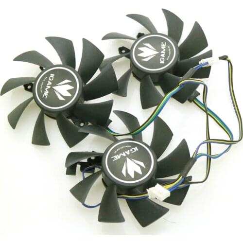 12V VGA Fan For iGame GTX 1060 GTX 1070 VuLcan U Graphics Card Cooling Fan 4Wire 4Pin