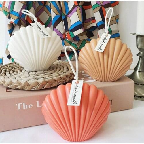 3D Seashell Candle Mold Scented Candle Mold Handmade Candle Making Aromatherapy Plaster Molds Plastic Scallop Soap Mold
