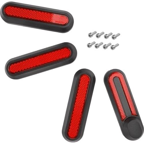 4 Pcs Refitting Decorative Shell and Reflector Bars with 8 Screws for M365 1S Pro Pro2 Electric Scooter Plastic Part and Sticker
