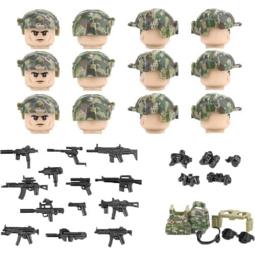 5PCS U.S. 101st Airborne Division Army Assault Force Building Blocks Figures Weapons Accessories Gun Vests Backpack Bricks D293