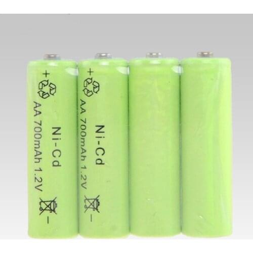 4pc 1.2V 700mAh AA Battery AA NI-CD Rechargeable Batteries for outdoor Gutter Garden LED Solar Lamp Toy Remote Control 2A Cells