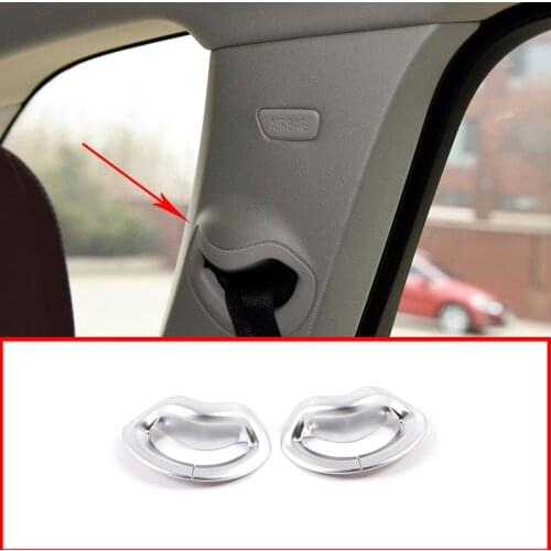 Car Accessories ABS Plated Carbon Fiber Seat Belt Trim For BMW X5 G05 2019-2020 Seat Belt Decorative Cover Interior accessories