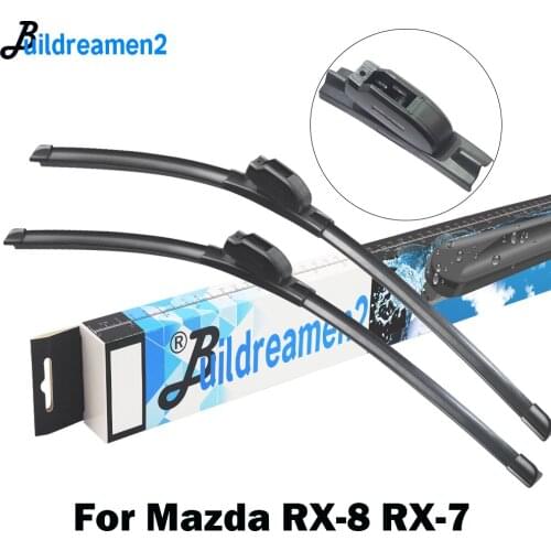 Buildreamen2 For Mazda RX-8 RX8 RX-7 RX7 Car Styling Wiper Blade Rubber Front Windscreen Wiper 2 Pieces