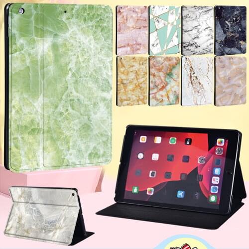 Tablet Case for Apple IPad Mini 1 2 3 4 5/iPad 2 3 4/iPad (5th Gen/6th Gen)/iPad (2019 7th/2020 8th) 10.2 Marble Flip Cover Case