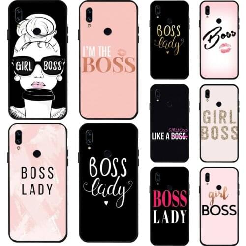 Boss Girl Lady Pattern Phone Case For Xiaomi Redmi note 8 9 pro 7 8T 9A 9S K20