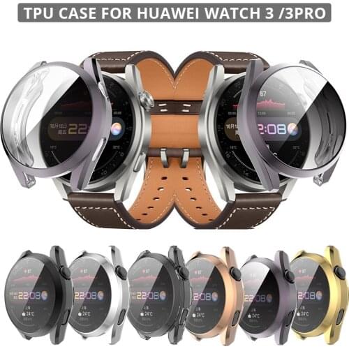 Tpu Case for Huawei Watch 3 46mm 3 Pro 48mm Tpu Full Protector Hd Screen Watch Cover Bumper Case for Huawei Watch 3 48mm 46mm