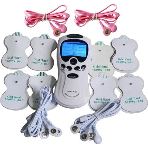 Electric Stimulator Full Body Massager Digital Tens Therapy Machine Electrode Acupuncture For Neck Back With 2Pcs Electrode wire