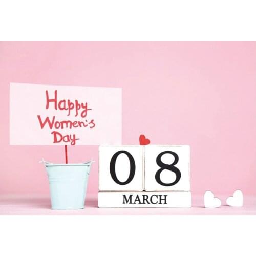 Happy Womens Day on March 8 Backdrop Room Decor Photo Booth Studio Prop
