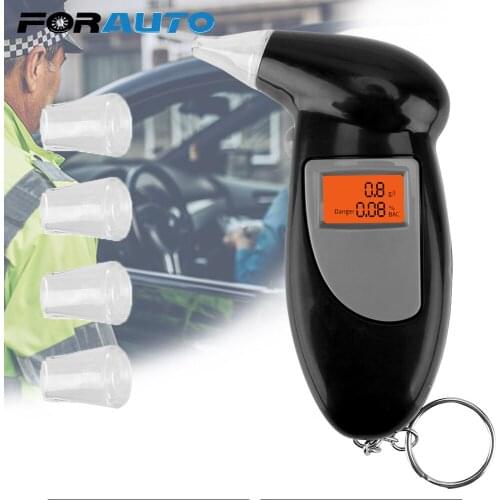 FORAUTO Alcohol Tester Digital Alcohol Detector Alcohol Breath Tester Handheld Backlight Display Breathalyzer Police Alcotest