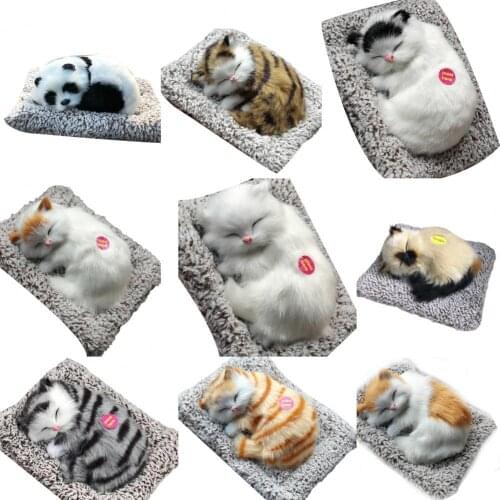 Display Mold Sleeping Cat Design Purifying Air Plastic Cartoon Simulation Animal Model for Car