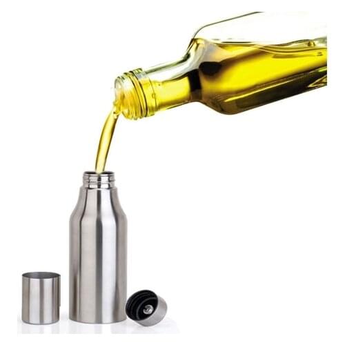 Stainless Steel Leakproof Olive Oil Pot Bottle Household Soy Sauce Bottle Seasoning Bottle Oil Vinegar Pot Healthy Gravy Boat