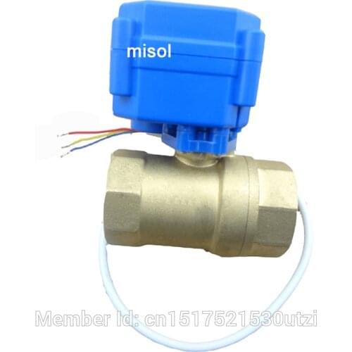 Motorized ball valve brass, G1/2" DN15, 2 way, CR02, electrical valve