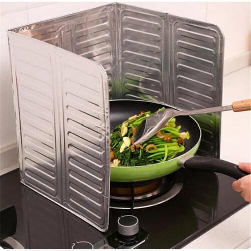 Kitchen Cooking Oil Baffle Plate Gas Stove Anti Splatter Shield Guard Oil Divider Splash Proof Baffle Tools