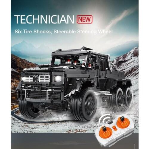LE-J901 6x6 Off Road Vehicle Model Sets MOC High-Tech SUV Car Building Blocks Bricks DIY Toys Gifts For Children