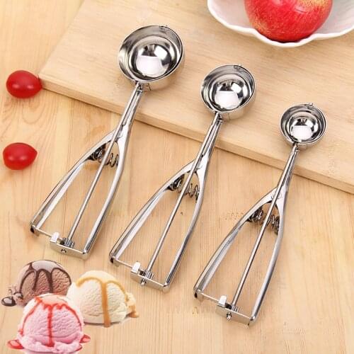 Stainless Steel Ice Cream Spoon 4cm/5cm/6cm Multi Specification Fruit Ball Digger Multi Function Ice Cream Tool