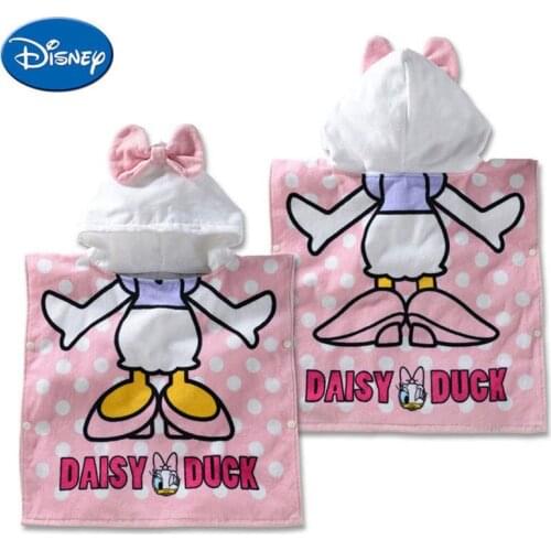 Mickey Mouse Minnie Children Cotton Hooded Towel Cloak Disney Cartoon Cars Child Boys Girls Quick-drying Beach Towel Bath Towel