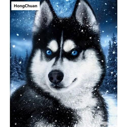 Husky Animal 5D DIY Full Square/Round Diamond Painting Diamond Embroidery Diamond Cross Stitch Home Decoration Gift