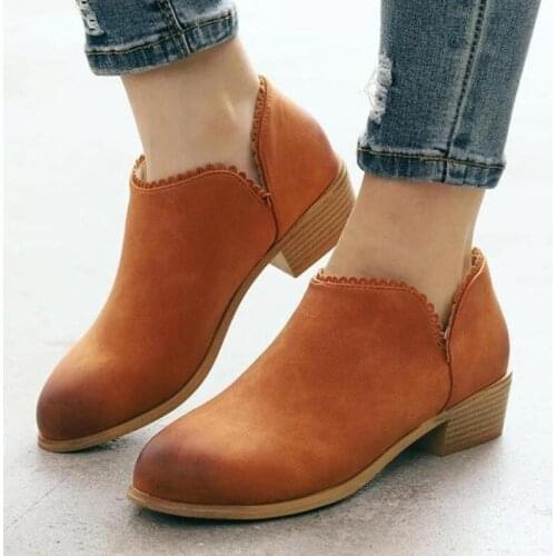 New Autumn Women Boots Vogue Female Boots Classic Ankle Boots Warm Plush Ladies Shoes For Women 35-43