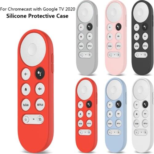 New Hot Protective Case TV Remote Control for Chromecast with Google TV 2020 Voice Remote Control Silicone Soft Cover