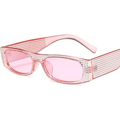 Fashion Square Sunglasses Women Brand Designer Vintage Retro Rectangle Sun Glasses Female Pink Mirror Small Oculos De Sol