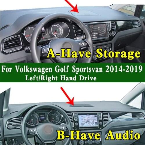 Fits Volkswagen VW Golf Sportsvan AM1 AN1 2014-2019 Dashmat Dashboard Cover Instrument Panel Protective Pad Dash Mat Carpet