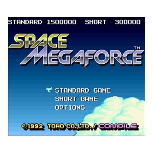 Space Megaforce 16 bit Big Gray Game Card For USA NTSC Game Player
