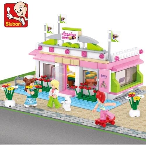 Sluban Building Block Girl Dream Friends Billiards Club 289pcs Educational Bricks Toy-Boy No retail box