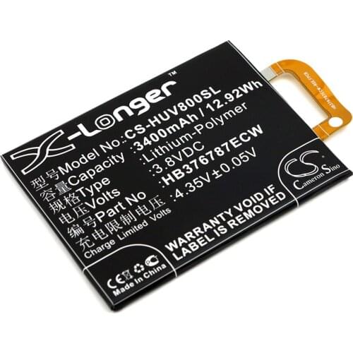 Cameron Sino Mobile SmartPhone Replacement Li-Polymer Battery 3400mAh For HB376787ECW Alcatel Honor V8, Honor V8 P Free Tools