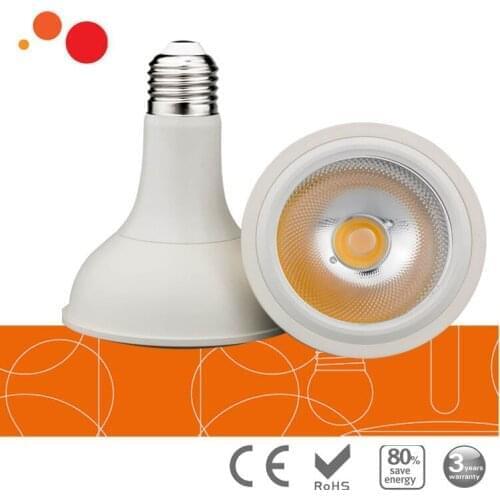 10pcs high power Par30 LED Bulb COB Dimmable15W E27 Spotlight AC 90-260v Warm|Cold White DHL Free shipping