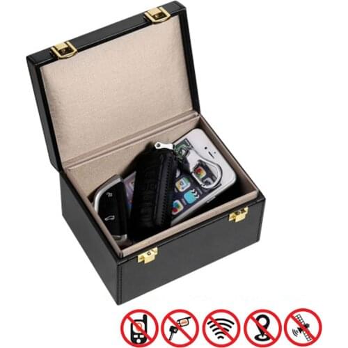 Universal Safe Car Key Shielding Box RFID Blocking Pouch Keyless Car Key Signal Blocker Faraday Box Car Storage Car Accessories