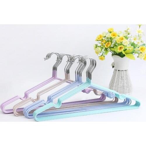 10pcs Children Adult Clothes Hanger Clothes Drying Rack Non-Slip Metal Shirt Hook Hangers Coat Hanger Clothes Accessories Rack