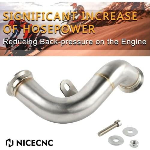 CNC Aluminum Motorcycle Exhaust Link Pipe For KTM 790 Adventure R 790 Adv 2019-2021 2020 Exhaust Catalyst Delete Pipe