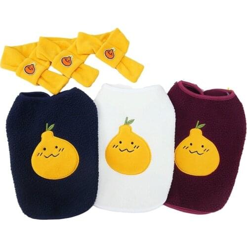 Winter Pet Clothing for Dog Coat Hoodies Fleece Dog Vest Outfit with scarf Yorkies Maltese Pomeranian Poodle Schnauzer Clothes S