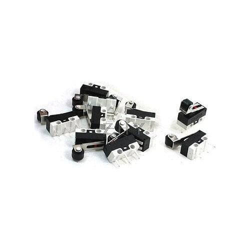 10Pcs NO NC Momentary Roller Hinge Lever SPDT Micro Limit Switches CNC Home LOT