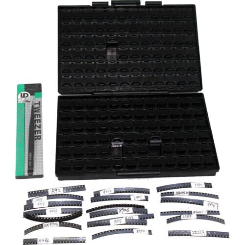 20 type SOT-23 SMD transistor kits S8050 S8550 S9014 MMBT5401 400pcs in plastic part box storage box plastic BOXALL ICKITS-1