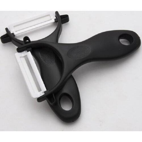 3 Colors Multifunctional Ceramic & PP Peeler Vegetable Fruit Peeler with Non-slip Comfortable Handle kitchen accessories