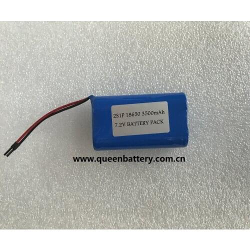 7.2v 2s1p 18650 ga for 18650ga battery pack 3500mAh with PC (1.5A-2) with lead wires