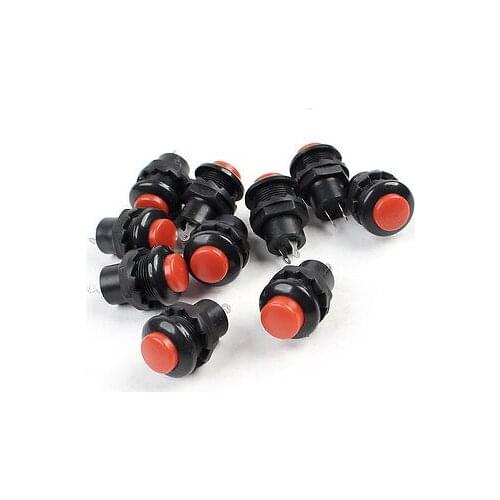 AC 125V 3A 250V 1.5A SPST On/Off SPST Momentary Red Pushbutton Switch