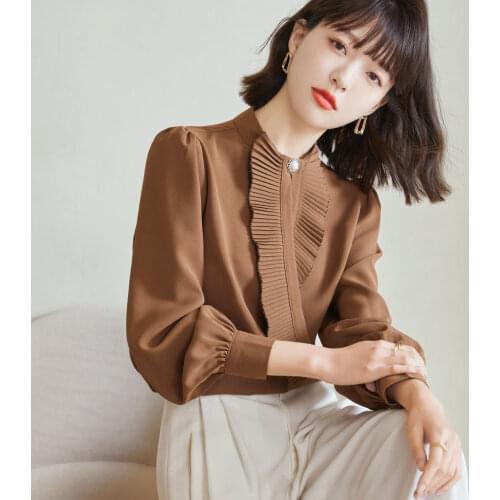 Коричневые блузки ATDYSPM China At AliExpress