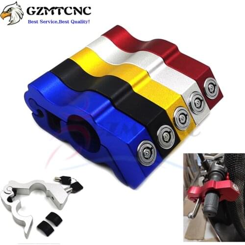 Moto Safety Locks Motorcycle Handlebar Lock Fit Grip Street Security Scooter Atv Dirt Bikes Auto Theft Protection