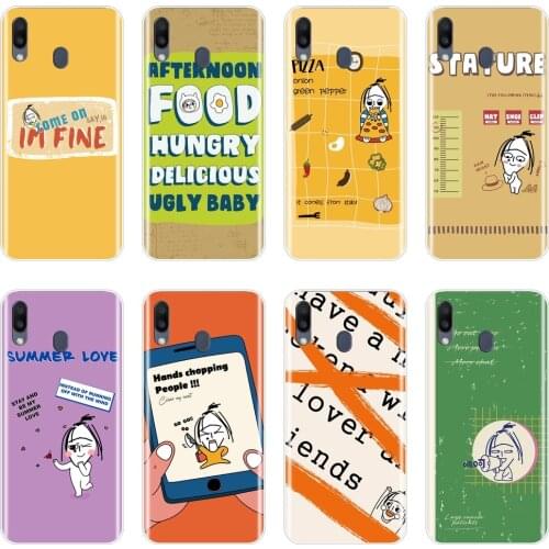 Phone Case For Samsung Galaxy M40 M30 M20 M10 Soft Silicone Yellow Girl Cartoon Funny Back Cover For Samsung M40 M30 M20 M10