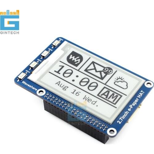 2.7inch E-Ink display HAT for Raspberry Pi 2B/3B/3B+/Zero/Zero black/white E-paper SPI Interface Ultra low consumption