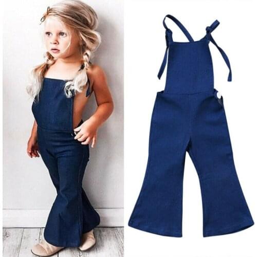 Baby Girl Fashion Blue Denim Overalls Clothes 1-6Y Toddler Kids Children Spring Fall Casual Bib Pants Romper Jumpsuit 2021 New