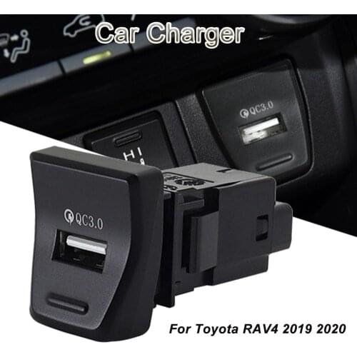 For Toyota RAV4 2019 2020 5th Central control position QC3.0 car charger car charger lossless upgrade