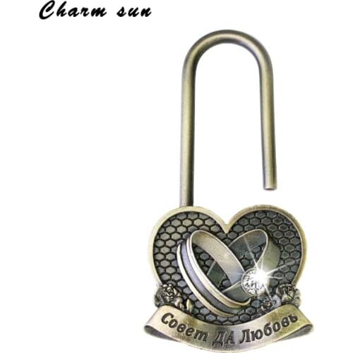 Elegant card Permanent love,Wedding Keepsake engagement Ritual supplies.One-time.Locking wedding"will and love"of ancient copper